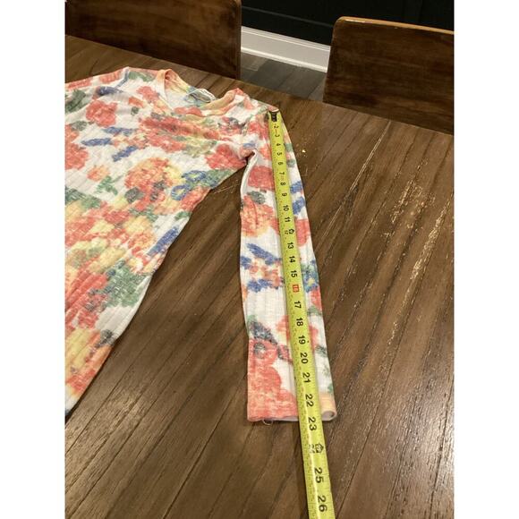 Sonnet James immy floral ribbed Long Sleeve sweater Dress Multicolor long midi S - Picture 5 of 14